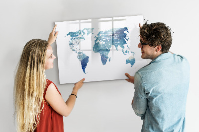 Magnetická popisovateľná tabuľa Mapa spomienok s osobnými fotografiami