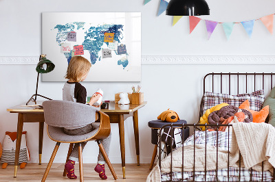 Magnetická popisovateľná tabuľa Mapa spomienok s osobnými fotografiami