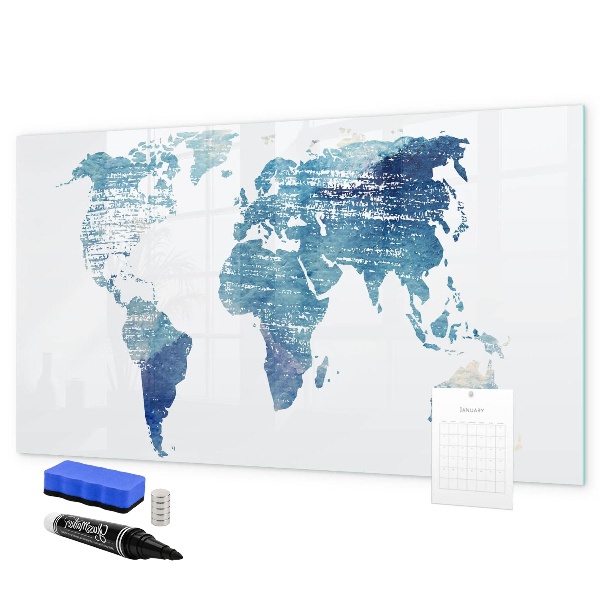 Magnetická popisovateľná tabuľa Mapa spomienok s osobnými fotografiami