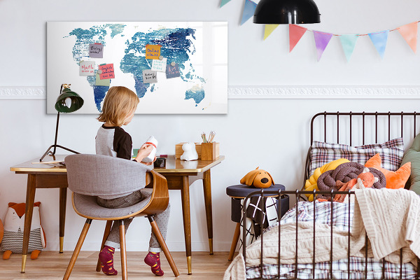 Magnetická popisovateľná tabuľa Mapa spomienok s osobnými fotografiami