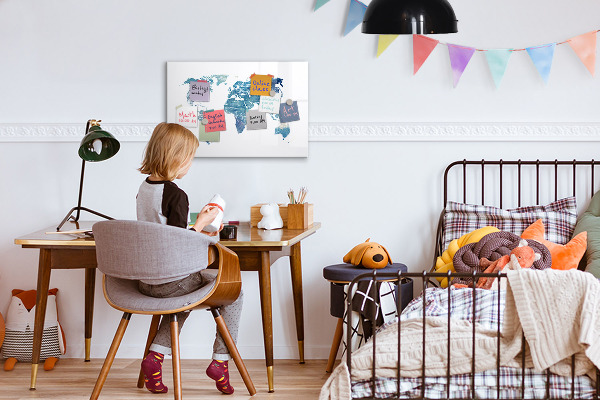 Magnetická popisovateľná tabuľa Mapa spomienok s osobnými fotografiami