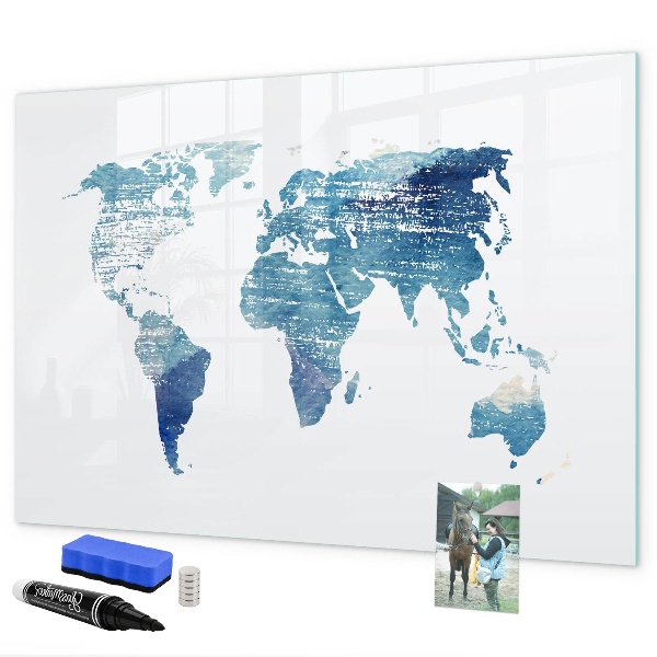 Magnetická popisovateľná tabuľa Mapa spomienok s osobnými fotografiami