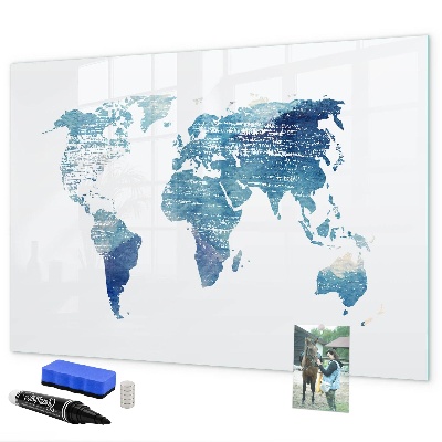 Magnetická popisovateľná tabuľa Mapa spomienok s osobnými fotografiami