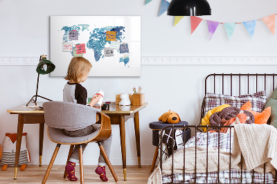 Magnetická popisovateľná tabuľa Mapa spomienok s osobnými fotografiami