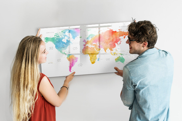 Kresliaca magnetická tabuľa Mapa spomienok s osobnými fotografiami