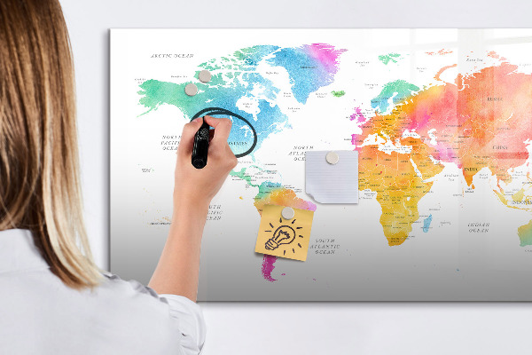Kresliaca magnetická tabuľa Mapa spomienok s osobnými fotografiami