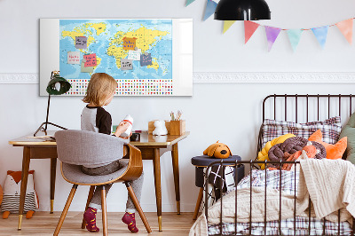 Magnetická popisovateľná tabuľa Mapa sveta pre personalizáciu a spomienky