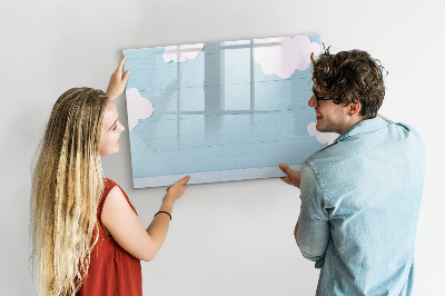 Magnetická popisovateľná tabuľa Zábava s oblakmi a fotografiami