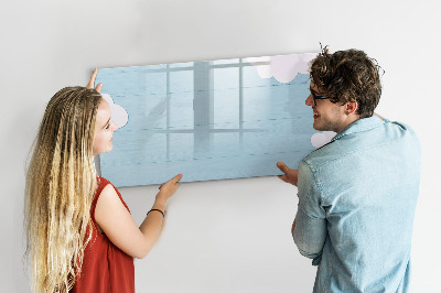 Magnetická popisovateľná tabuľa Zábava s oblakmi a fotografiami