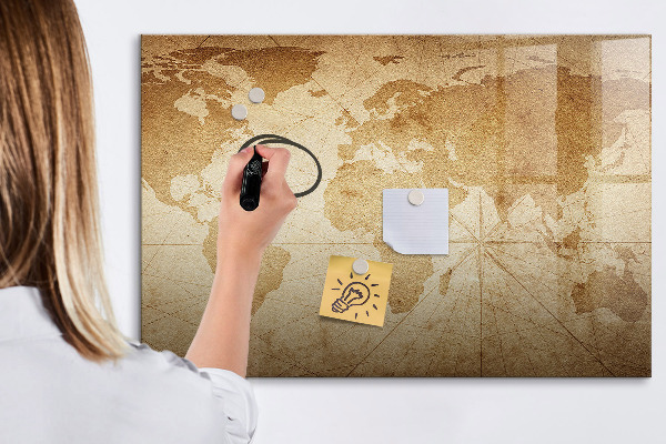 Magnetická popisovateľná tabuľa Mapa spomienok s ďalším príslušenstvom