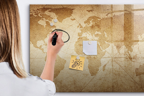 Magnetická popisovateľná tabuľa Mapa spomienok s ďalším príslušenstvom