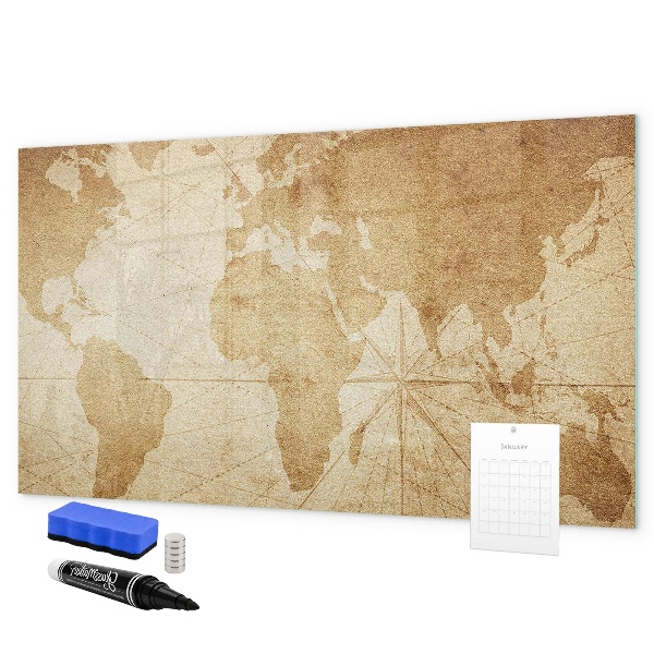 Magnetická popisovateľná tabuľa Mapa spomienok s ďalším príslušenstvom