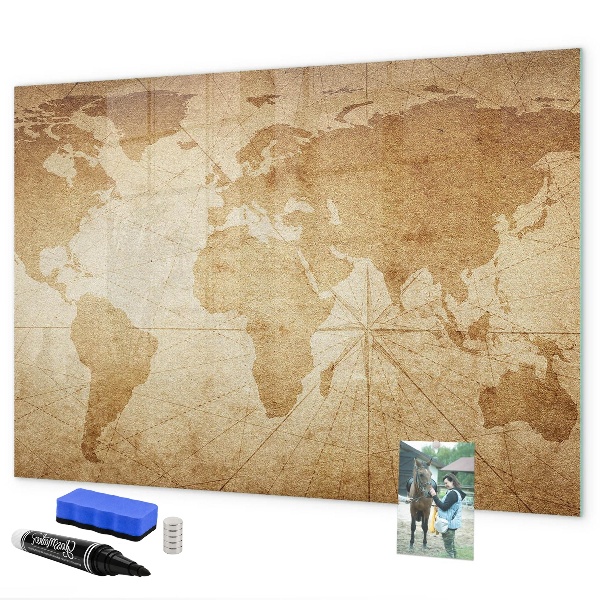 Magnetická popisovateľná tabuľa Mapa spomienok s ďalším príslušenstvom