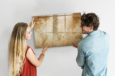 Magnetická popisovateľná tabuľa Mapa spomienok s ďalším príslušenstvom