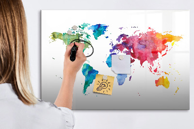 Magnetická popisovateľná tabuľa Farebná mapa na spomienky a poznámky