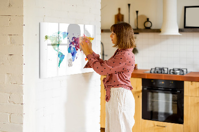 Magnetická popisovateľná tabuľa Farebná mapa na spomienky a poznámky