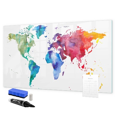 Magnetická popisovateľná tabuľa Farebná mapa na spomienky a poznámky