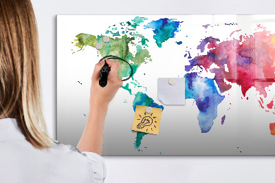 Magnetická popisovateľná tabuľa Farebná mapa na spomienky a poznámky