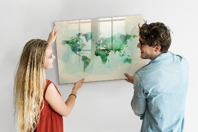 Magnetická popisovateľná tabuľa Mapovanie spomienok sveta