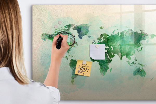 Magnetická popisovateľná tabuľa Mapovanie spomienok sveta