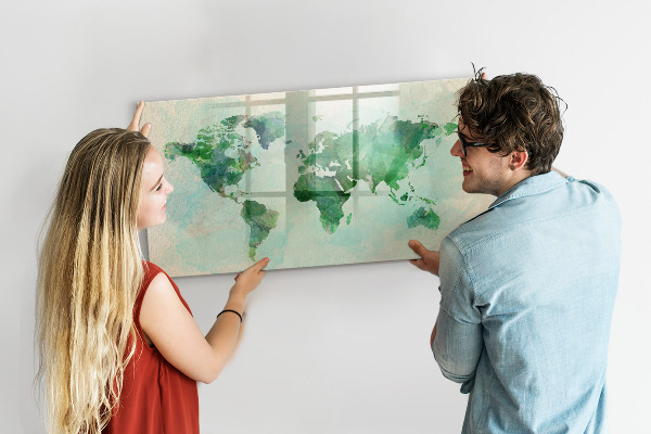 Magnetická popisovateľná tabuľa Mapovanie spomienok sveta