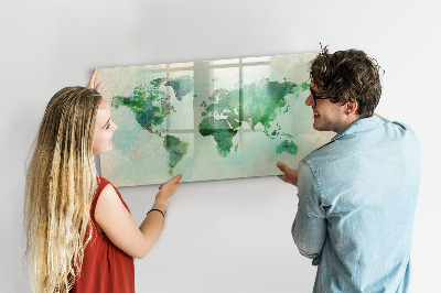 Magnetická popisovateľná tabuľa Mapovanie spomienok sveta