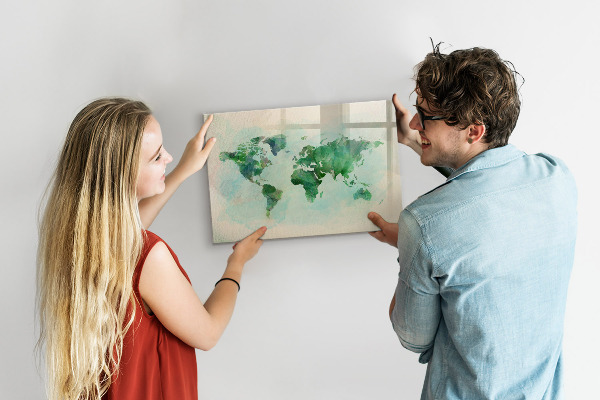 Magnetická popisovateľná tabuľa Mapovanie spomienok sveta