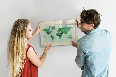 Magnetická popisovateľná tabuľa Mapovanie spomienok sveta