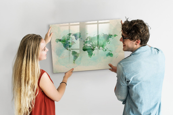 Magnetická popisovateľná tabuľa Mapovanie spomienok sveta
