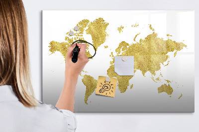 Magnetická popisovateľná tabuľa Mapa sveta s priestorom na fotografie