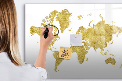 Magnetická popisovateľná tabuľa Mapa sveta s priestorom na fotografie