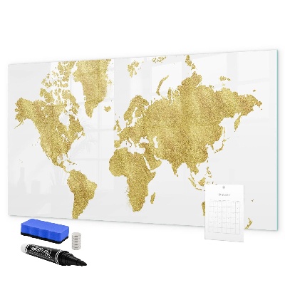 Magnetická popisovateľná tabuľa Mapa sveta s priestorom na fotografie