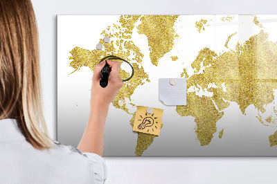 Magnetická popisovateľná tabuľa Mapa sveta s priestorom na fotografie