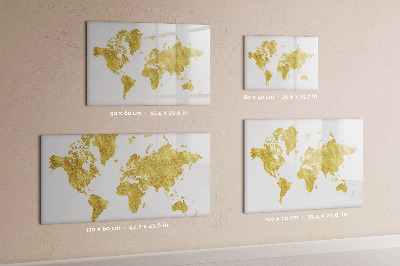 Magnetická popisovateľná tabuľa Mapa sveta s priestorom na fotografie
