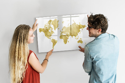 Magnetická popisovateľná tabuľa Mapa sveta s priestorom na fotografie