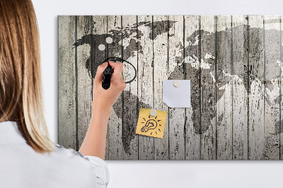 Magnetická popisovateľná tabuľa Mapa sveta s priestorom na fotografie