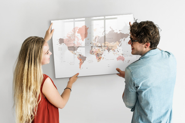 Kresliaca magnetická tabuľa Mapa spomienok s vašimi obľúbenými fotografiami