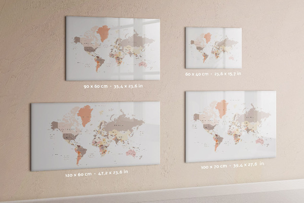 Kresliaca magnetická tabuľa Mapa spomienok s vašimi obľúbenými fotografiami