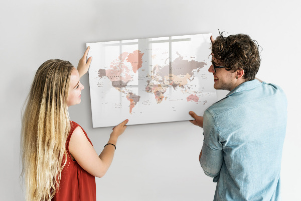 Kresliaca magnetická tabuľa Mapa spomienok s vašimi obľúbenými fotografiami