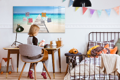 Kresliaca magnetická tabuľa Pláž so spomienkami a fotografiami