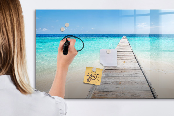 Kresliaca magnetická tabuľa Pláž so spomienkami a fotografiami