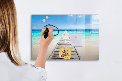 Kresliaca magnetická tabuľa Pláž so spomienkami a fotografiami