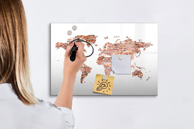 Kresliaca magnetická tabuľa Mapa sveta s fotografiami a poznámkami