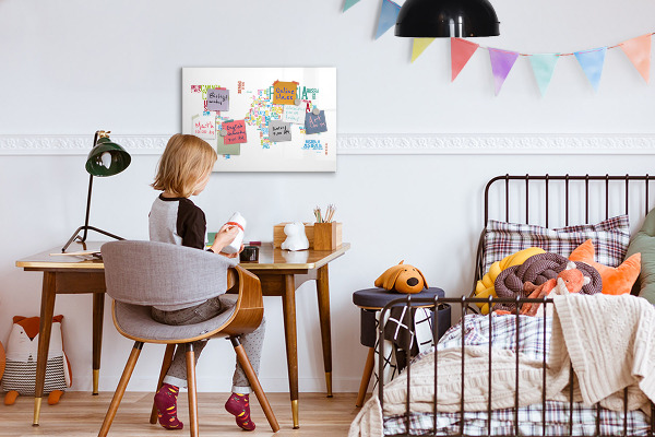 Kresliaca magnetická tabuľa Mapa sveta s osobnými spomienkami