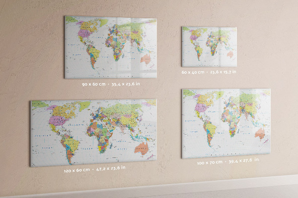 Kresliaca magnetická tabuľa Mapa sveta s osobnými fotografiami