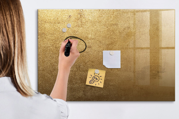 Magnetická popisovateľná tabuľa Zlatá tabuľka na poznámky a fotografie