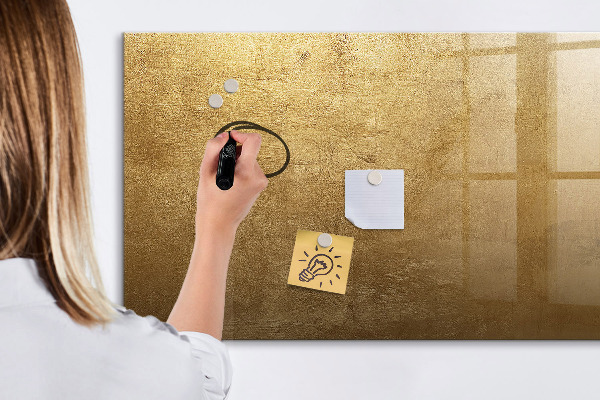 Magnetická popisovateľná tabuľa Zlatá tabuľka na poznámky a fotografie
