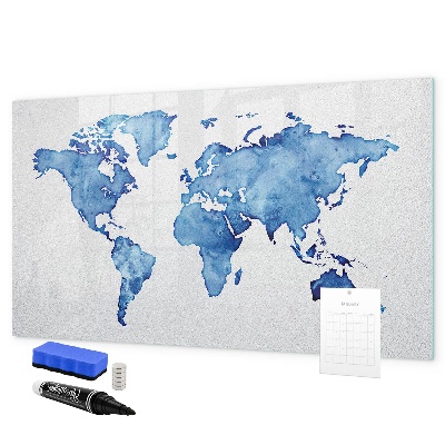 Kresliaca magnetická tabuľa Mapa sveta s osobnými spomienkami