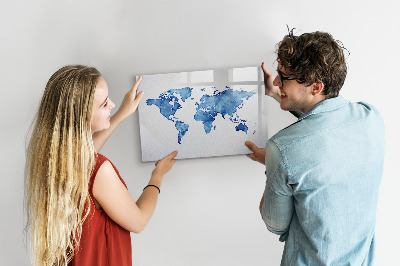 Kresliaca magnetická tabuľa Mapa sveta s osobnými spomienkami