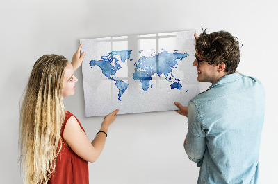 Kresliaca magnetická tabuľa Mapa sveta s osobnými spomienkami